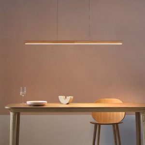 Suspension Linéaire en Bois Naturel et Métal
