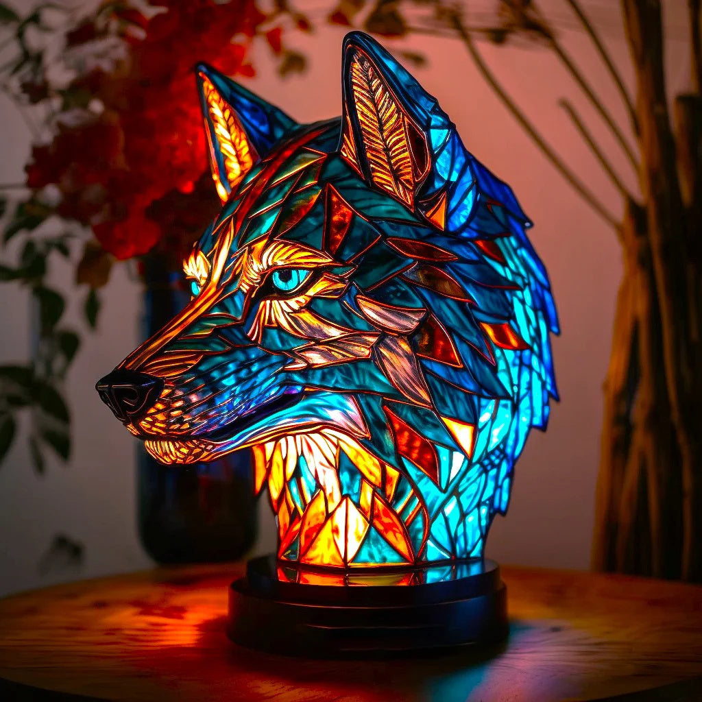 Magische Tafel Dierenlamp Wolf