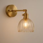 Retro Wandlamp met Glazen Tulpenknop voor Binnen Transparant