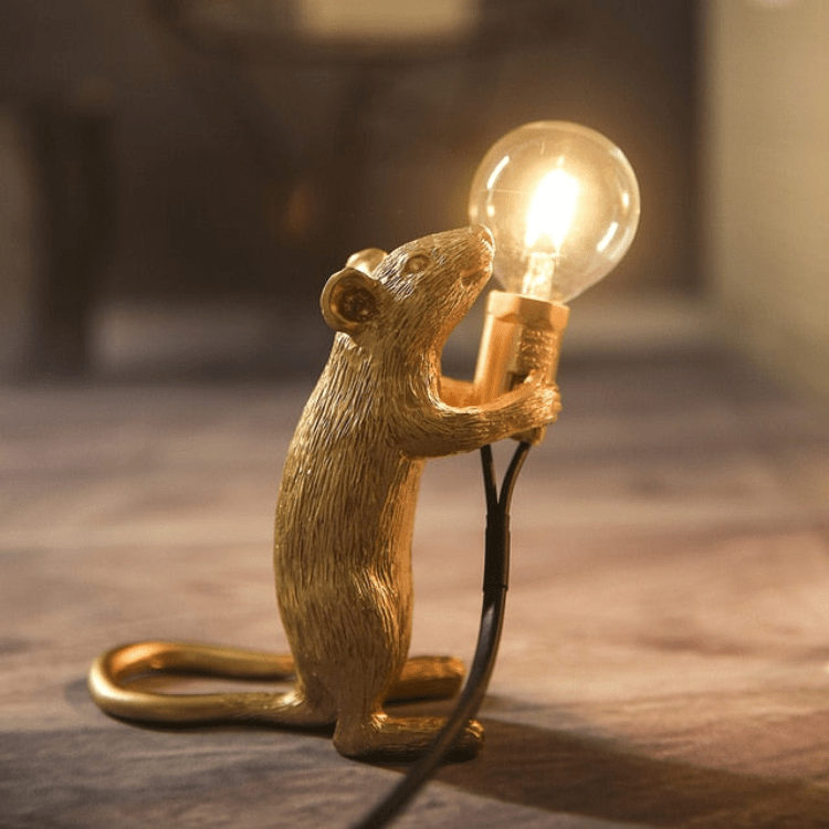 Speelse Tafellamp in Uniek Muisontwerp – Creatieve Verlichting voor Tafel of Kast 0