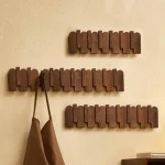 Porte-manteau mural en bois