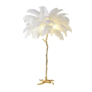 Lampadaire plume de salon luxe et design