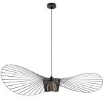 Suspension design moderne abstraite noire D60cm / Blanc chaud (3000K) Mon Luminaire™