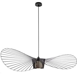 Suspension design moderne abstraite noire D60cm / Blanc chaud (3000K) Mon Luminaire™