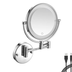 Miroir Maquillage LED Tactile Pliant 5X