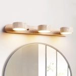 Applique Murale LED Ronde en Pierre Calcaire Naturelle
