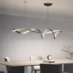 Lustre LED Moderne Noir Mat