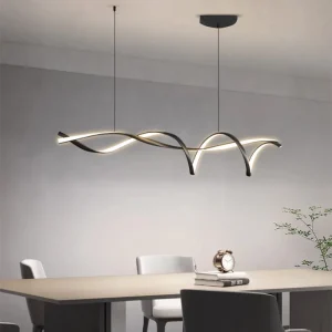 Lustre LED Moderne Noir Mat